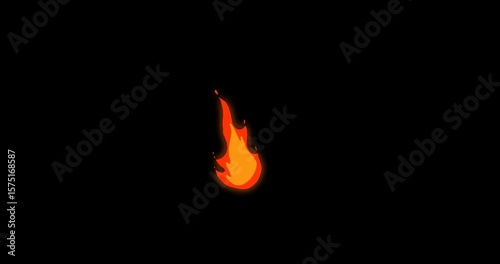 Fire Animation Cartoon Looping Video