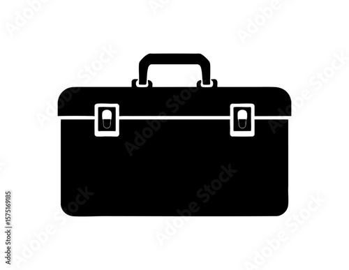 Simple black briefcase icon. Perfect for business presentations, officerelated designs, and professional branding projects. Versatile and timeless.