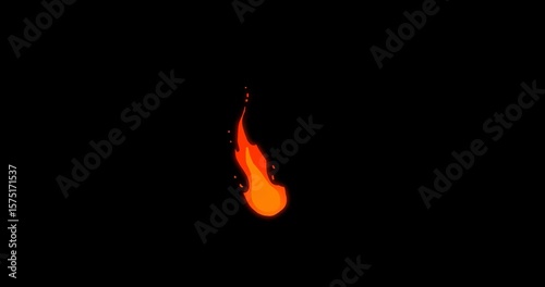 Flames Fire Animation Looping Video