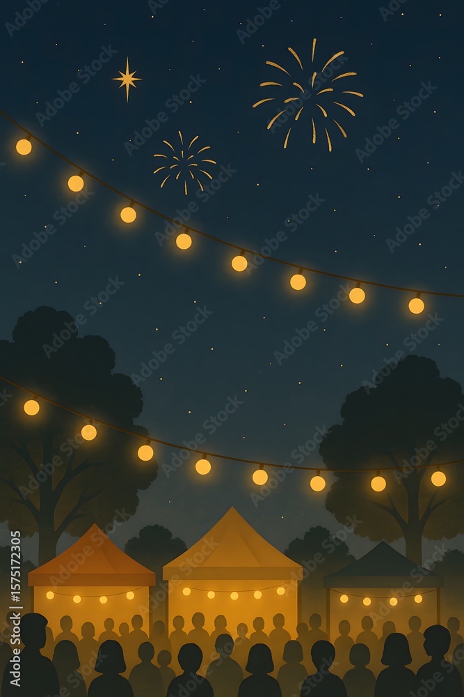 Fototapeta premium 별빛과 축제의 밤