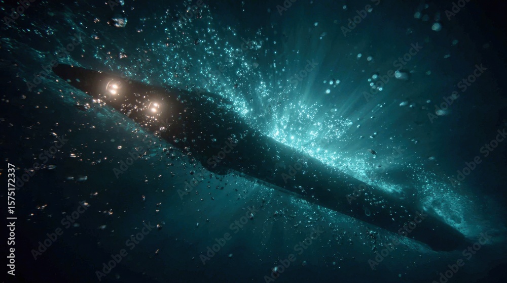 Fototapeta premium In water, sound travels near 1,480 meters per second, enhancing signal transmission in aquatic environments.