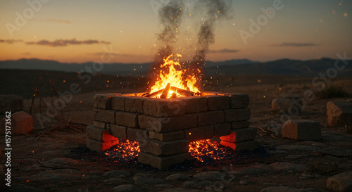 campfire in the forest
