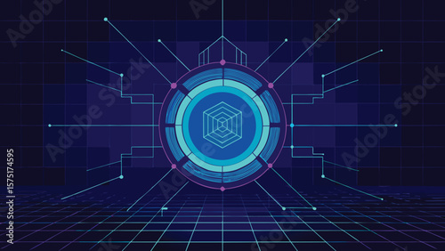 Futuristic data flow visualization with glowing lines and modern digital technology background
