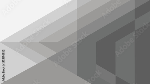 Geometric abstract design with gradual color shifts in shades of gray for background use