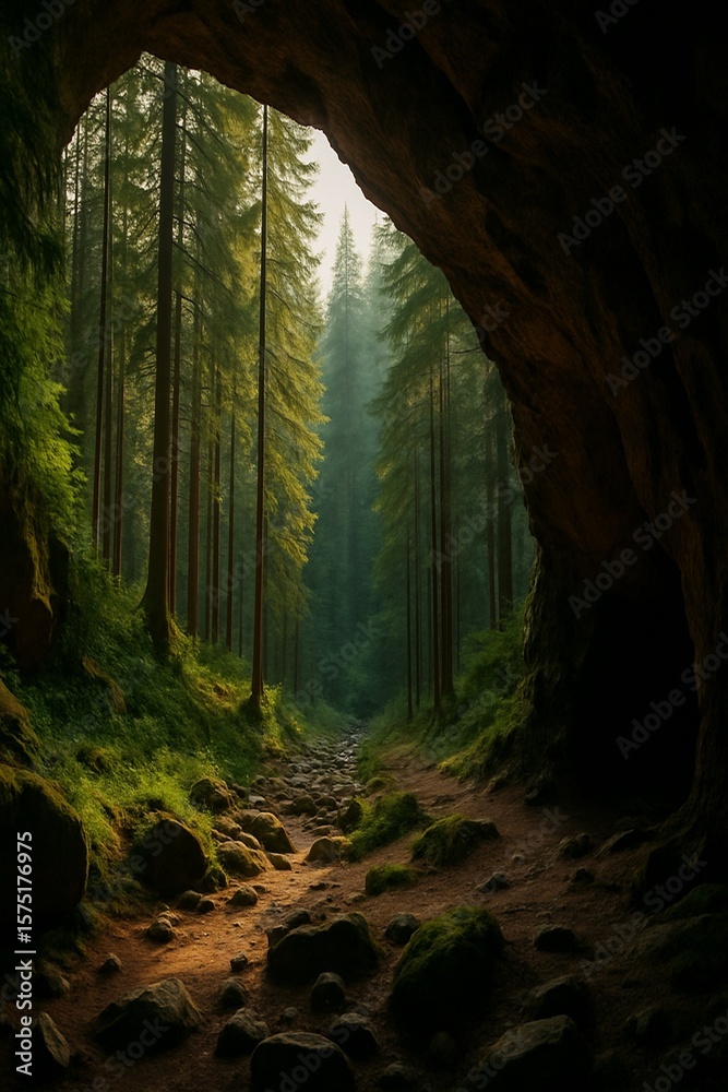 Fototapeta premium Light in the forest.
