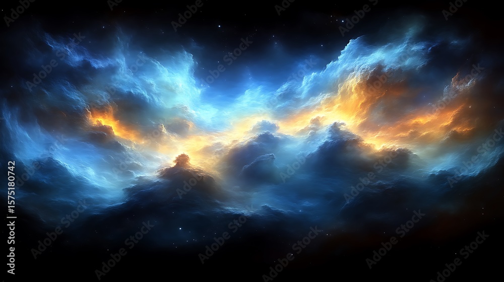 Fototapeta premium Colorful nebulae in deep space.