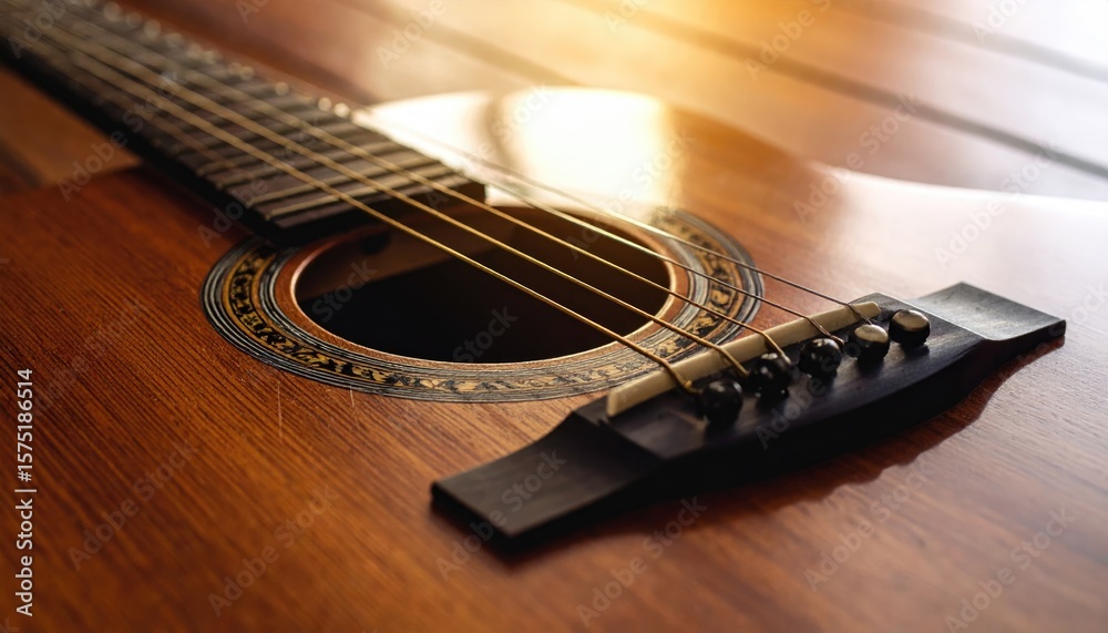 Fototapeta premium Close-up acoustic guitar