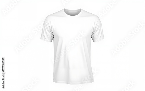 White t-shirt on white background. High quality