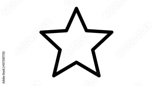 Simple black outline star