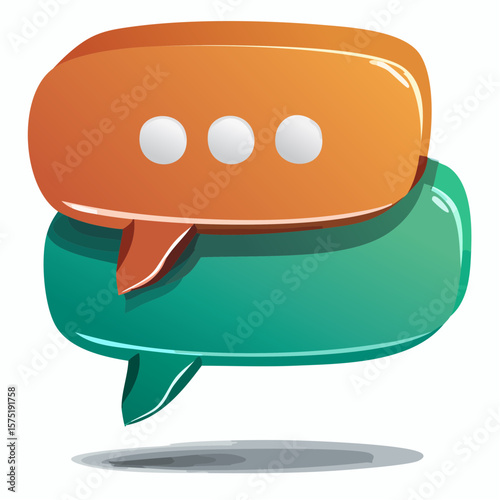 overlapping speech bubbles icon in flat design on 512×512 px art board symbolizing inclusivity, dialogue, and community connection