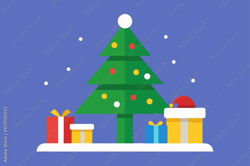 Fototapeta premium christmas tree with gifts
