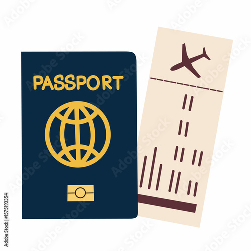 A dark blue passport and a boarding pass, representing international travel and flight check-in. A must-have combo for every globetrotter.