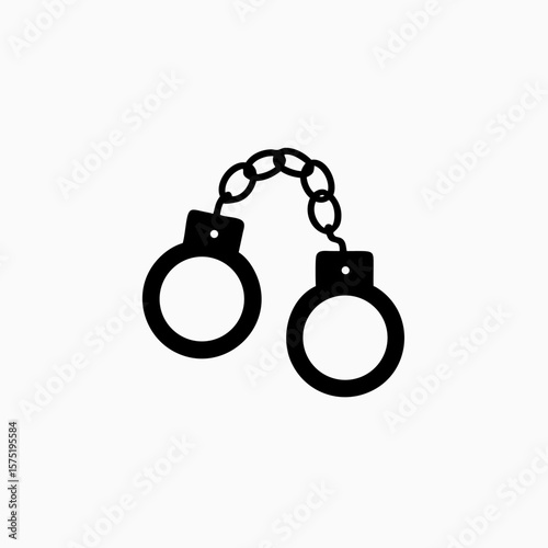 abstract handcuffs icon vector template	
