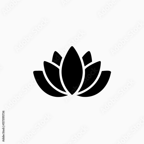 abstract lotus icon vector template