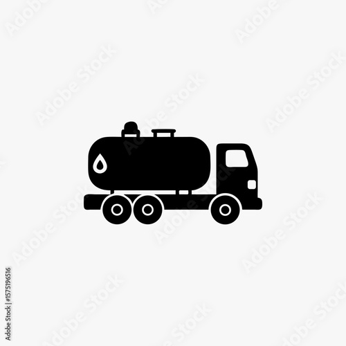 gasoline fuel truck icon vector template