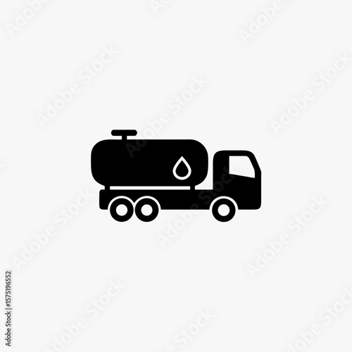 gasoline fuel truck icon fully editable vector template	
