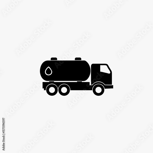gasoline fuel truck icon fully editable vector template	