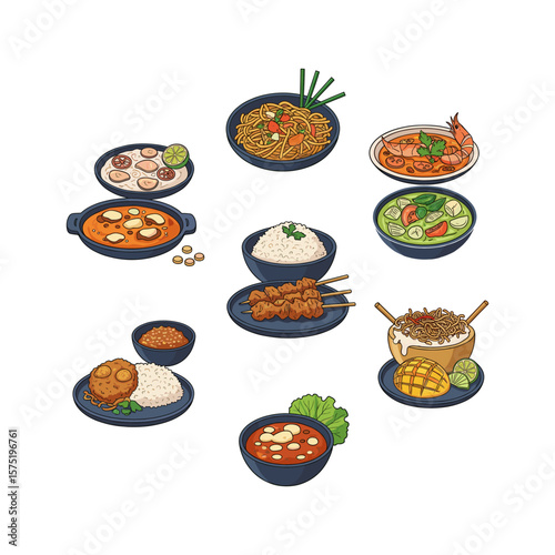 asian food illustration