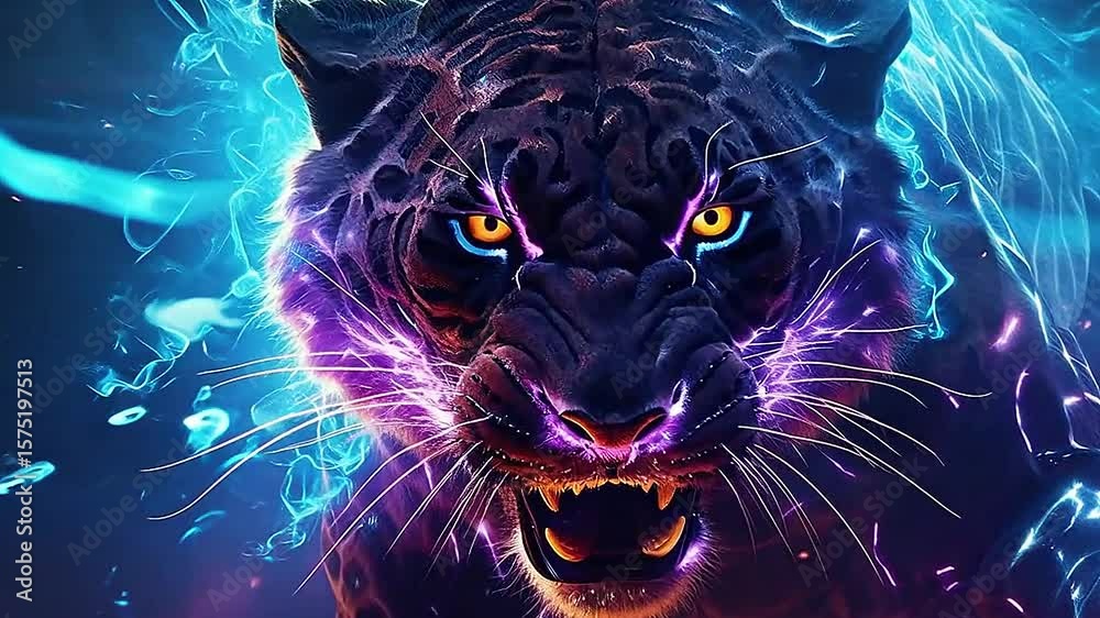 Galaxy Version of wild beast in pararel World realistis, highly detailedai, generatif
