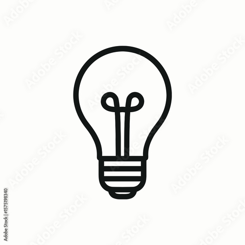 Creative Idea Lightbulb Outline Icon