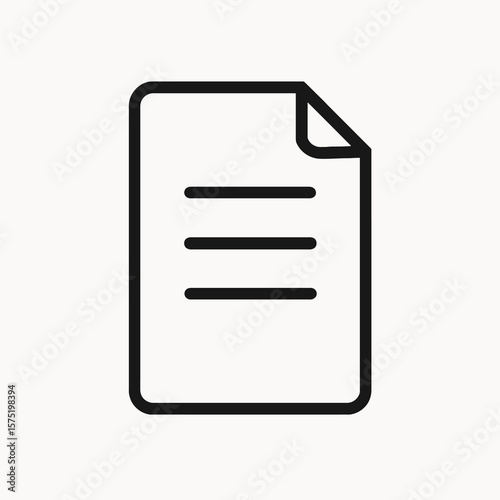 Single Page Document Outline Icon