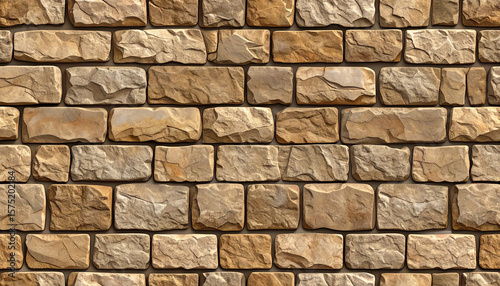 Abstract brick wall design with repetition and textured patterns
1