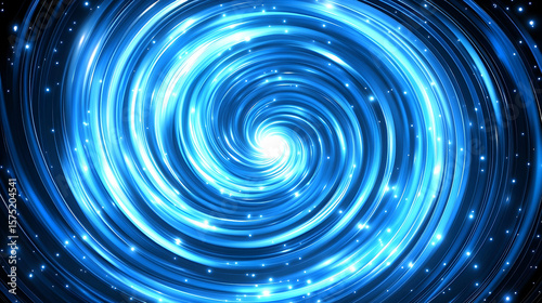 Glowing blue vortex abstract swirling energy background