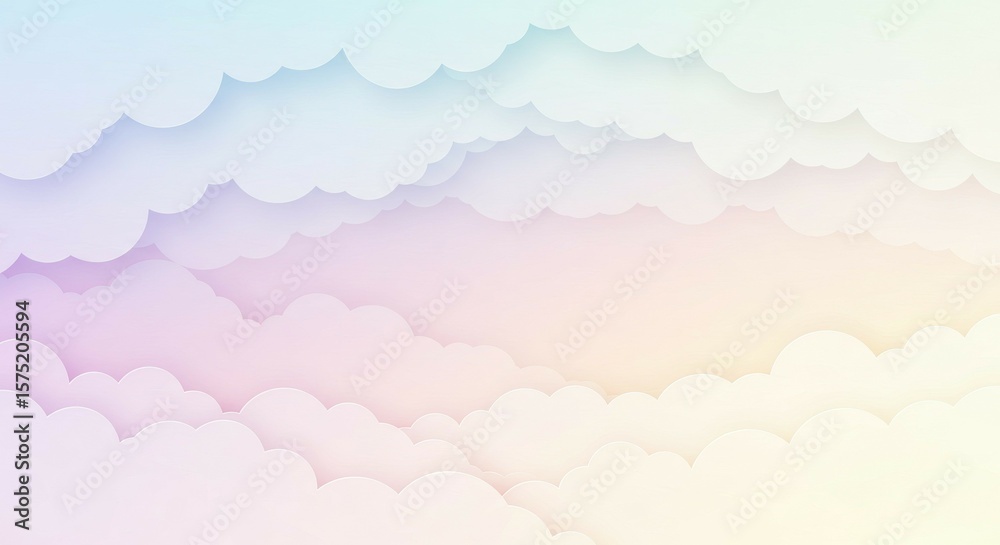 Fototapeta premium Pastel Cloudscape Background with Dreamy Sky Texture
