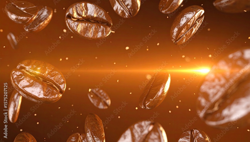 Fototapeta premium Coffee beans in motion (2)