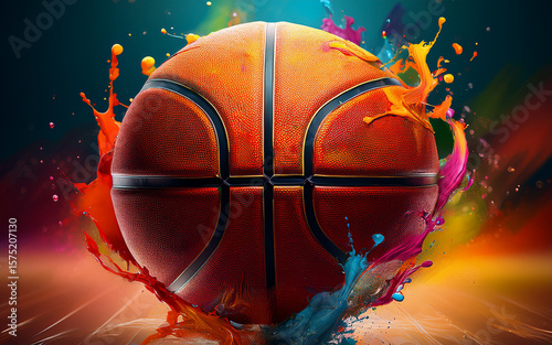 basketball ball on the ground