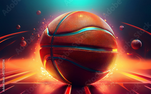 basketball ball on the ground