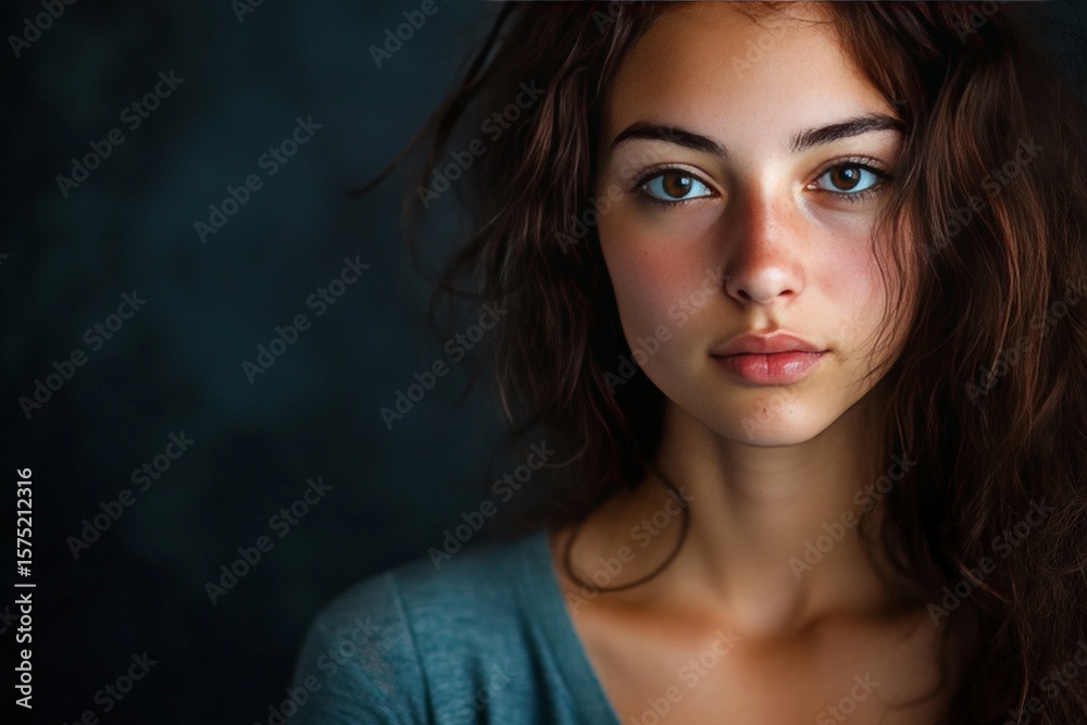 Fototapeta premium dramatic portrait young woman