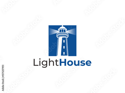 Minimal Light House logo design