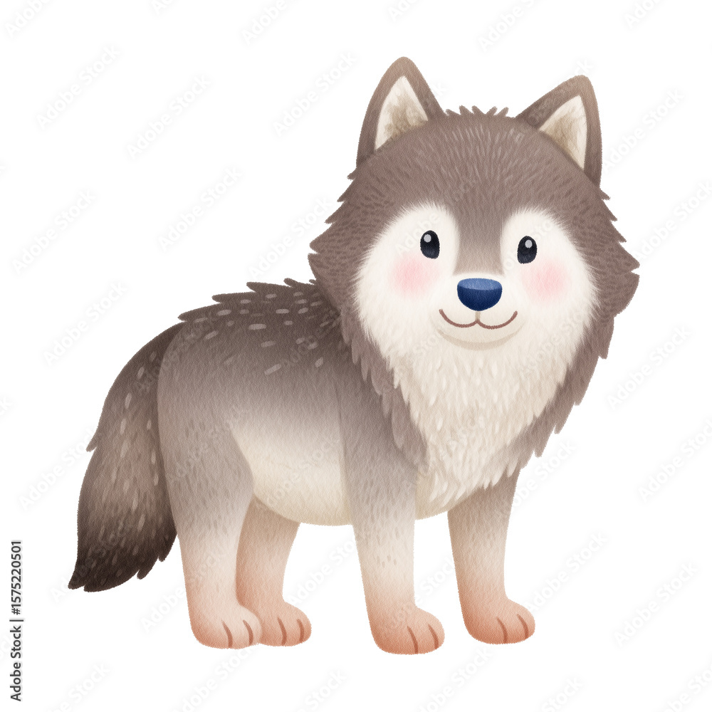 cute grey wolf watercolour transparent png cute grey wolf watercolour transparent png