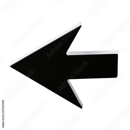 3d shaped black arrow