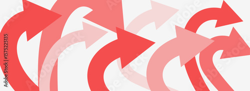 赤い上向き矢印の抽象背景