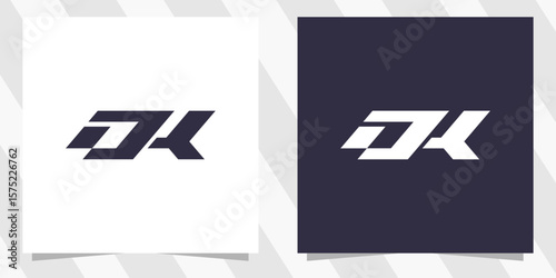 letter dk kd logo design vector