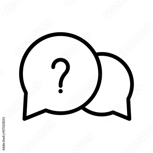 Speech bubble with question mark. Vector illustration.