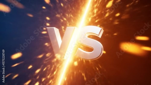 Versus graphic with sparks