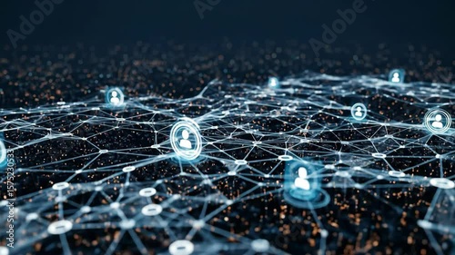 Global Network: Dynamic Cityscape of Interconnected People