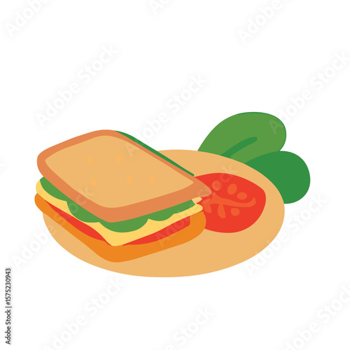 Sandwich with Tomato and Lettuce