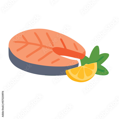 Salmon with Lemon Slice
