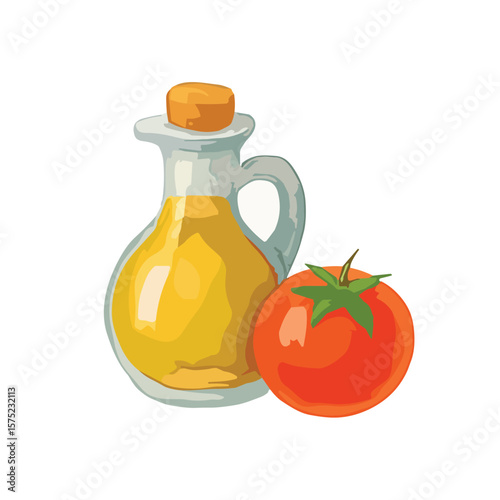 olive oil and tomatoes