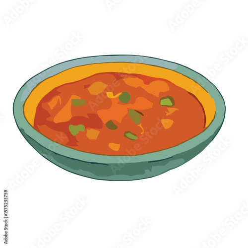 Spicy Lentil Stew vector