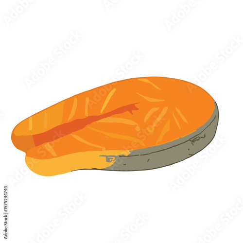 salmon meat fresh vector