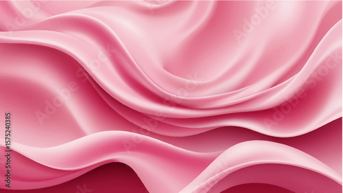 Pink silk satin fabric background with soft flowing texture and elegant smooth design