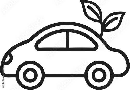 Eco car icon
