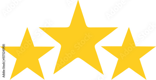 Gold yellow star icon sets vector clipart