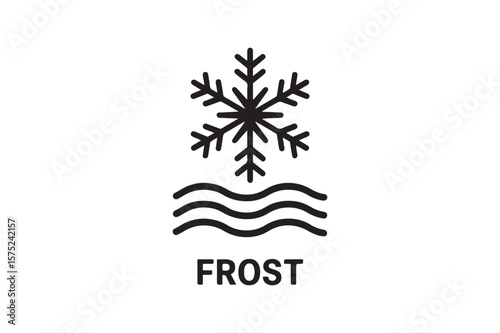 Frost icon silhouette vector with white background