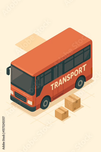 Isometric Eco-Friendly City Bus